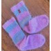Suri yarn Knee-length Fluffy Designer Hand Knitted  Socks
